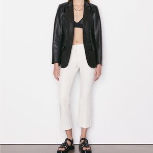 FRAME “Best Seller” Le Crop Mini Boot Trouser in Blanc NWT